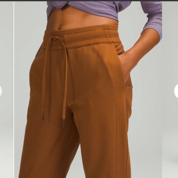 Lululemon Scuba High Rise Jogger Copper Brown Sz 10 French Terry - Picture 5 of 14